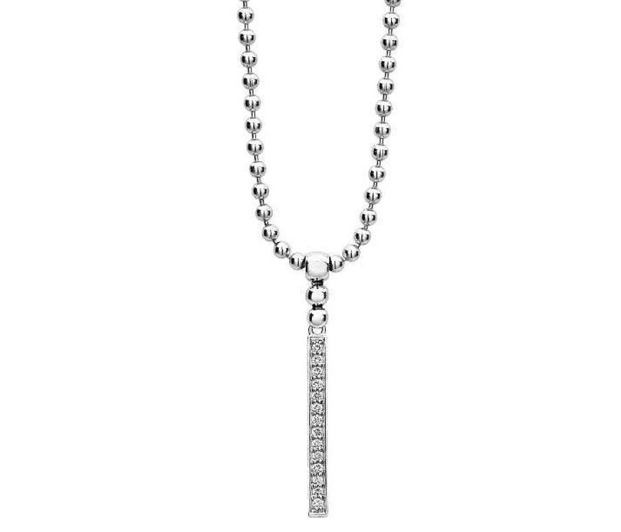 Necklaces & Pendants Lagos | Lagos Caviar Spark Diamond Drop Necklace