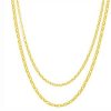 Necklaces & Pendants Bailey's | 14K Gold Double Layer Oval Rolo Necklace