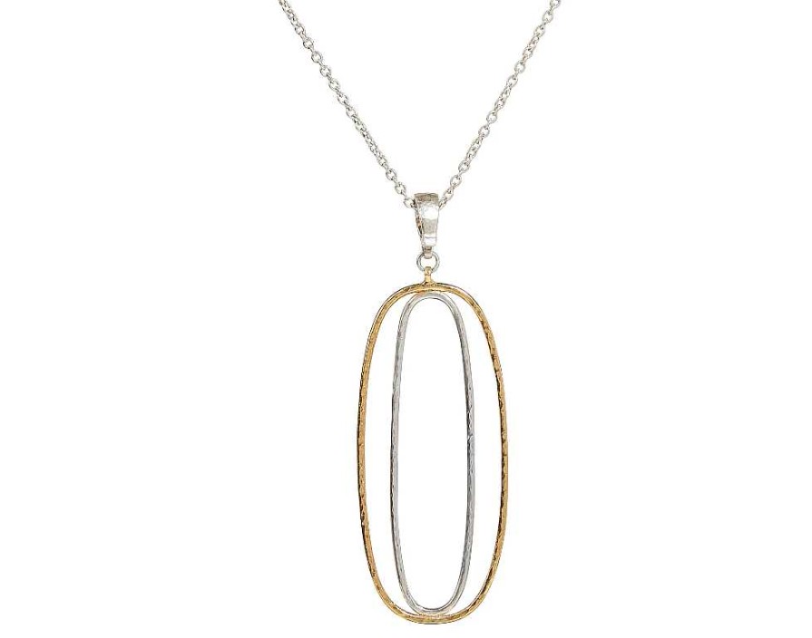 Necklaces & Pendants Gurhan | Gurhan Double Hoop Geo Pendant Necklace