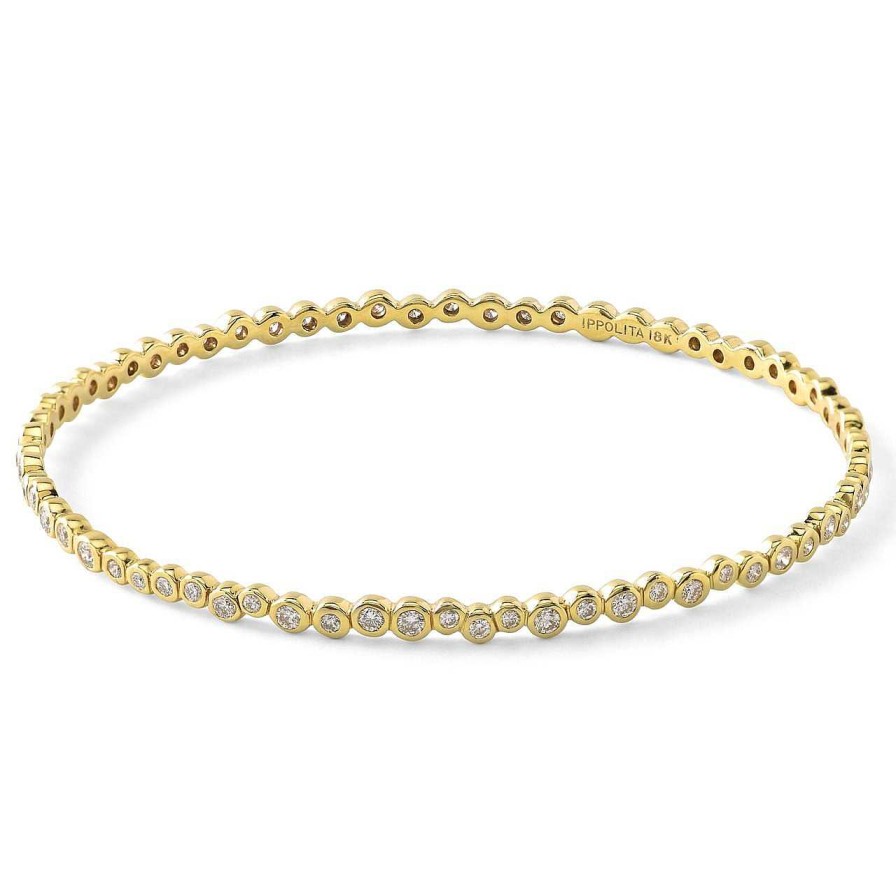 Bracelets & Bangles Ippolita | Ippolita Stardust Diamond Starlet Bangle In 18K Gold