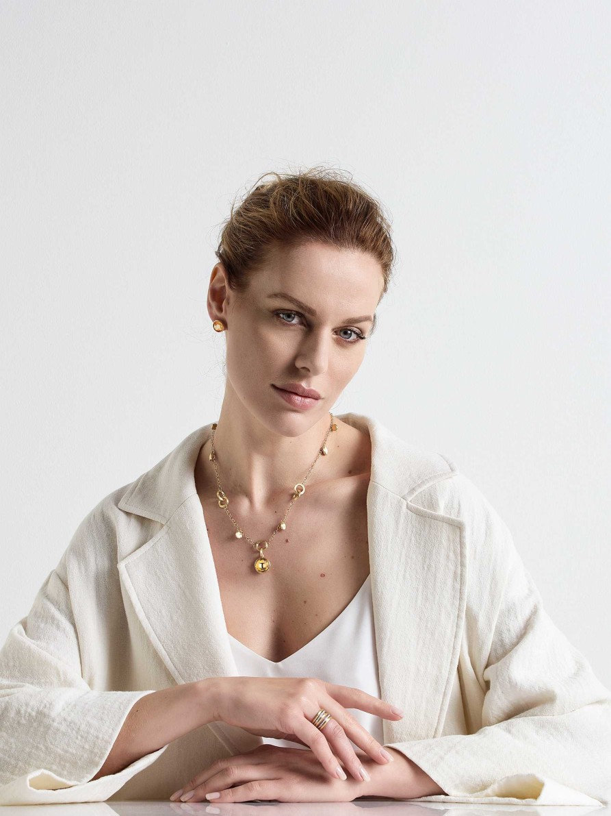 Necklaces & Pendants Marco Bicego | Marco Bicego Jaipur Collection Small Stackable Pendant In Citrine