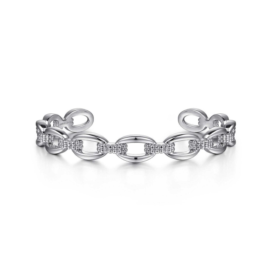 Bracelets & Bangles Gabriel & Co | Gabriel 925 Sterling Silver Oval Link Cuff