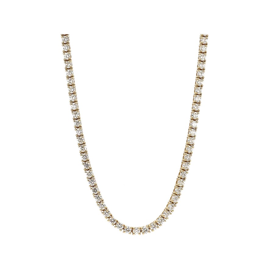 Necklaces & Pendants Bailey's Fine Jewelry | 5.68Ct Diamond Yellow Gold Tennis Necklace