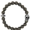 Men'S King Baby | King Baby Tiger Eye Bracelet With Day Of The Dead Skull