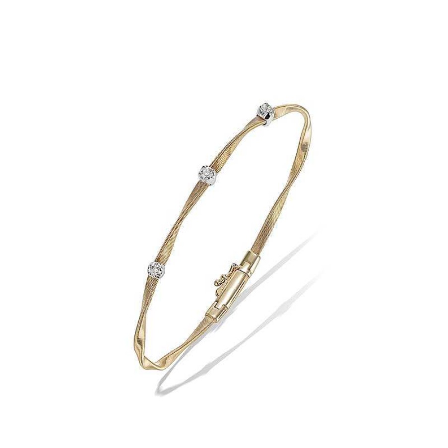 Bracelets & Bangles Marco Bicego | Marco Bicego Marrakech Collection Gold And Diamond Stackable Bangle