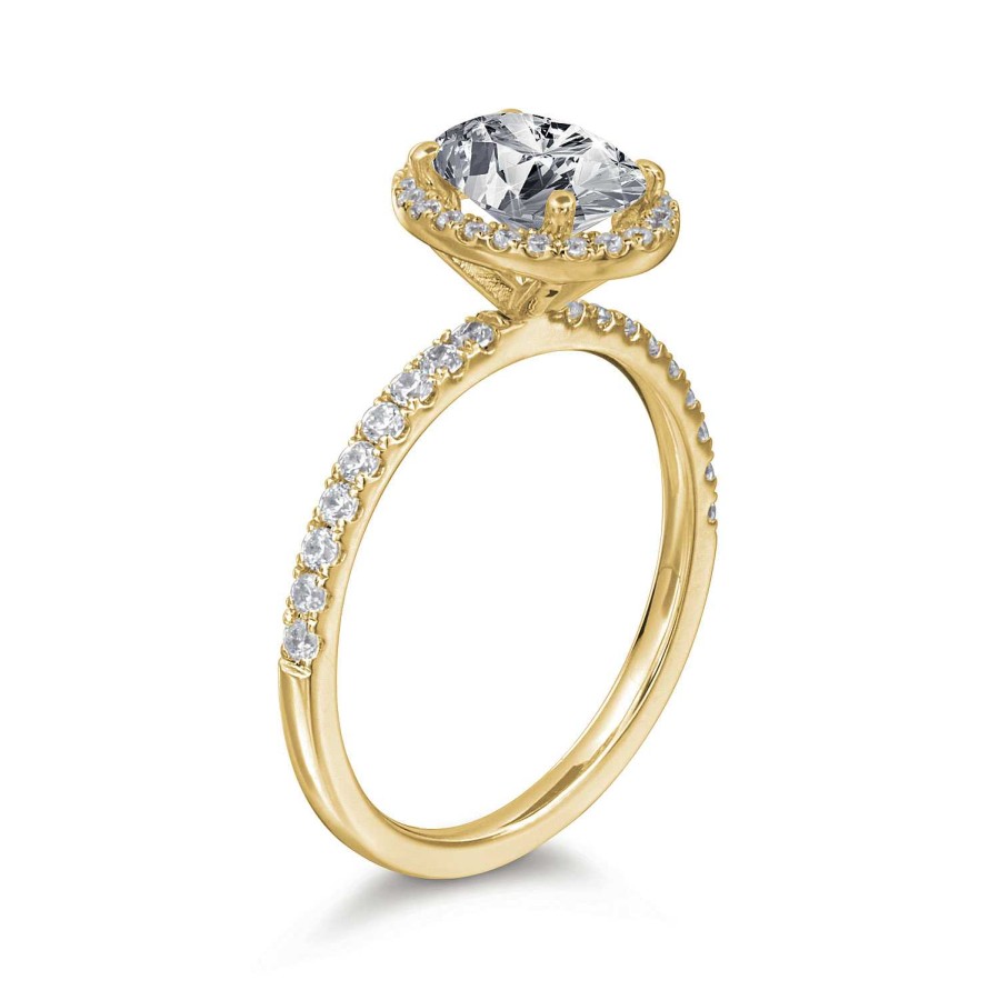 Engagement Rings Bailey's Fine Jewelry | Daisy Oval Halo Engagement Ring