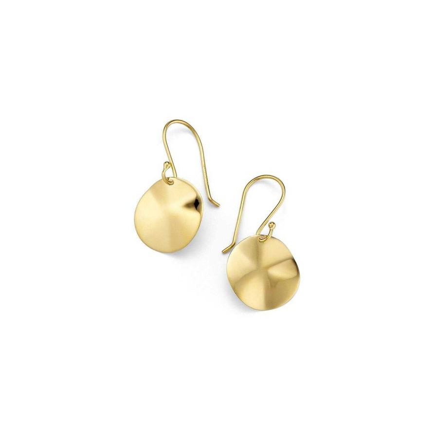 Earrings Ippolita | Ippolita Mini Wavy Disc Earrings In 14Kt Yellow Gold