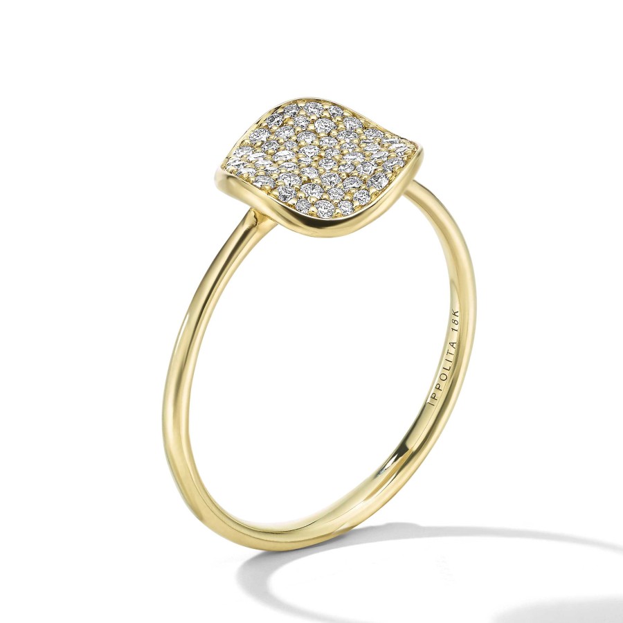 Fashion Rings Ippolita | Ippolita Stardust Small Flower Pave Diamond Disc Ring