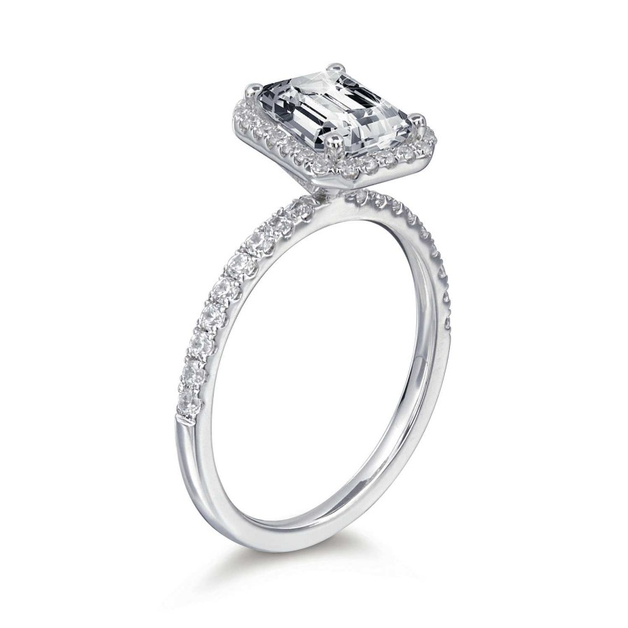 Engagement Rings Bailey's Fine Jewelry | Daisy Emerald Halo Engagement Ring