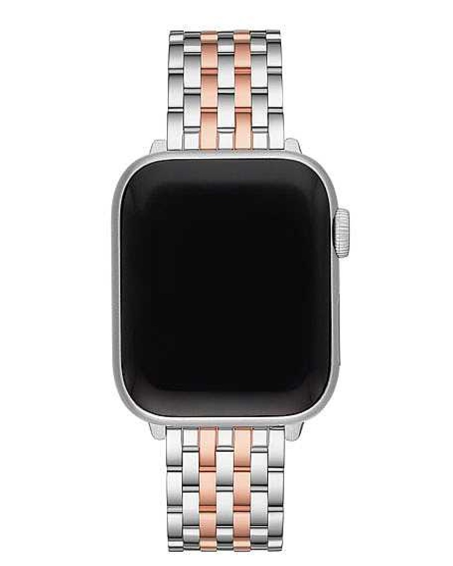 Watches Michele | Michele Stainless Steel & Rose Gold Plated Apple Watch Strap