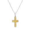 Necklaces & Pendants Gurhan | Gurhan Two Tone Medium Cross Necklace