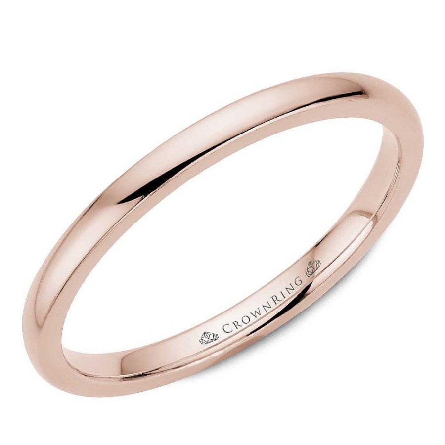 Fashion Rings Bailey's Fine Jewelry | 2Mm Traditional Wedding Band In Rose Gold