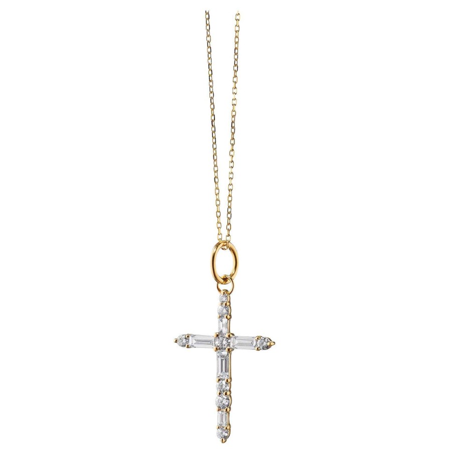 Necklaces & Pendants Monica Rich | Monica Rich Kosann Cross Charm With Diamonds