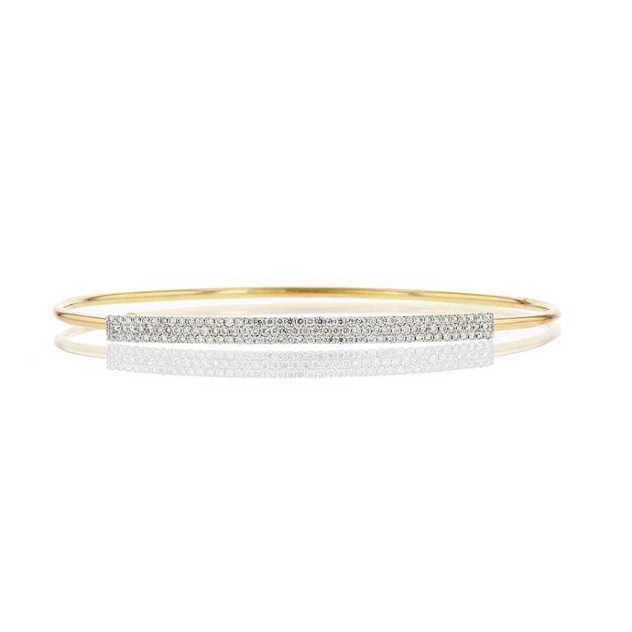 Bracelets & Bangles Phillips House | Phillips House Affair 14Kt Yellow Gold And Pave Diamond Wire Strap Bracelet