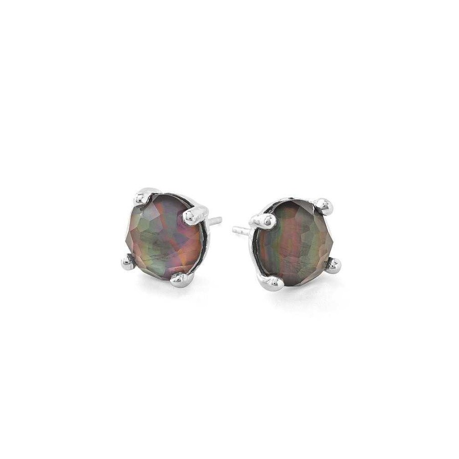 Earrings Ippolita | Ippolita Rock Candy Single Stone Stud Earrings In Black Shell Doublet