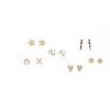 Earrings Bailey's Collections | Bailey'S Goldmark Collection Pave Diamond Heart Stud Earrings