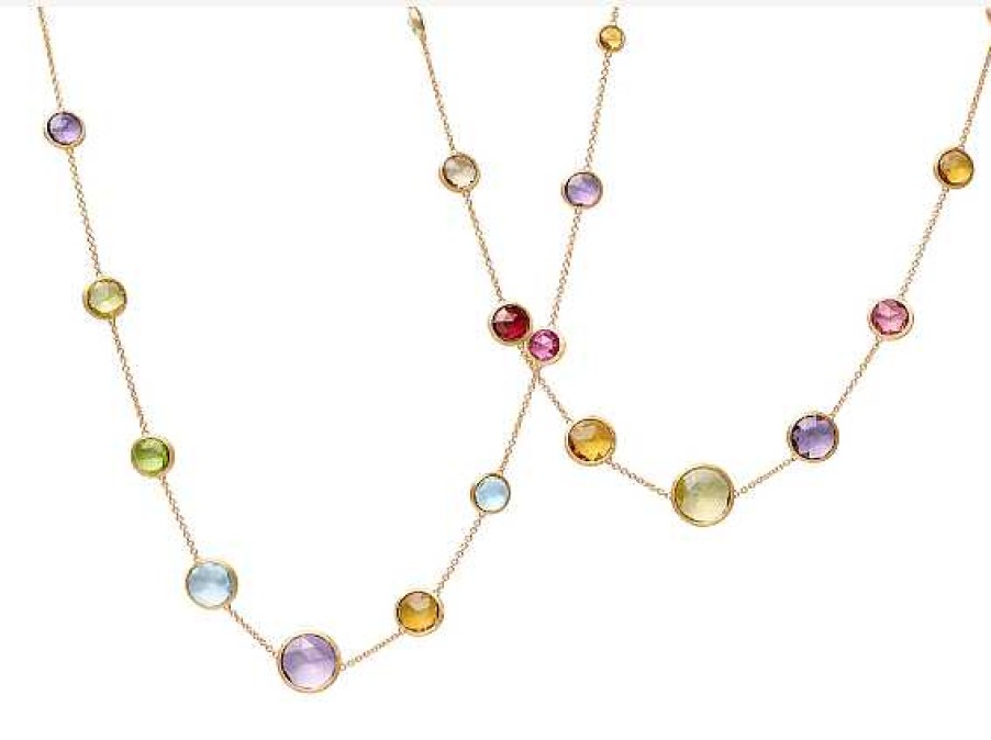 Necklaces & Pendants Marco Bicego | Marco Bicego Jaipur 18K Gold Mixed Gemstone Long Necklace