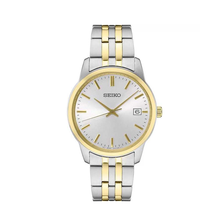 Watches Seiko | Seiko 40Mm Two-Tone Men'S Essentials Watch