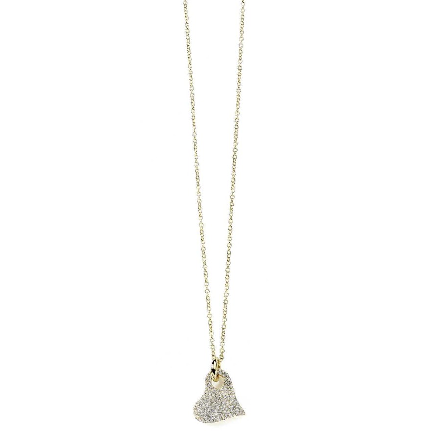 Necklaces & Pendants Ippolita | Ippolita Gold Stardust Small Pave Diamond Heart Pendant Necklace