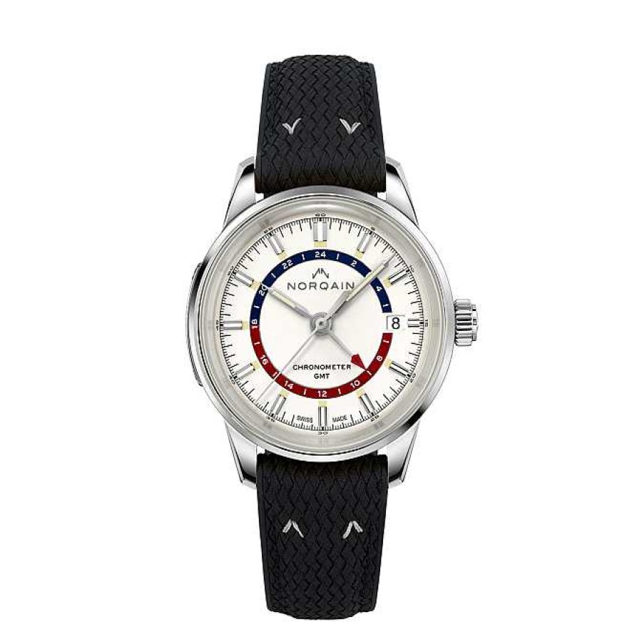 Watches Norqain | Norqain 40Mm Freedom 60 Gmt With White Dial