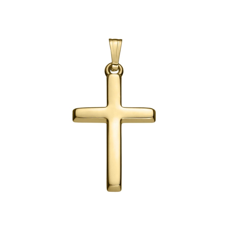 Necklaces & Pendants Bailey's Fine Jewelry | Cross Pendant Necklace In 14Kt Yellow Gold