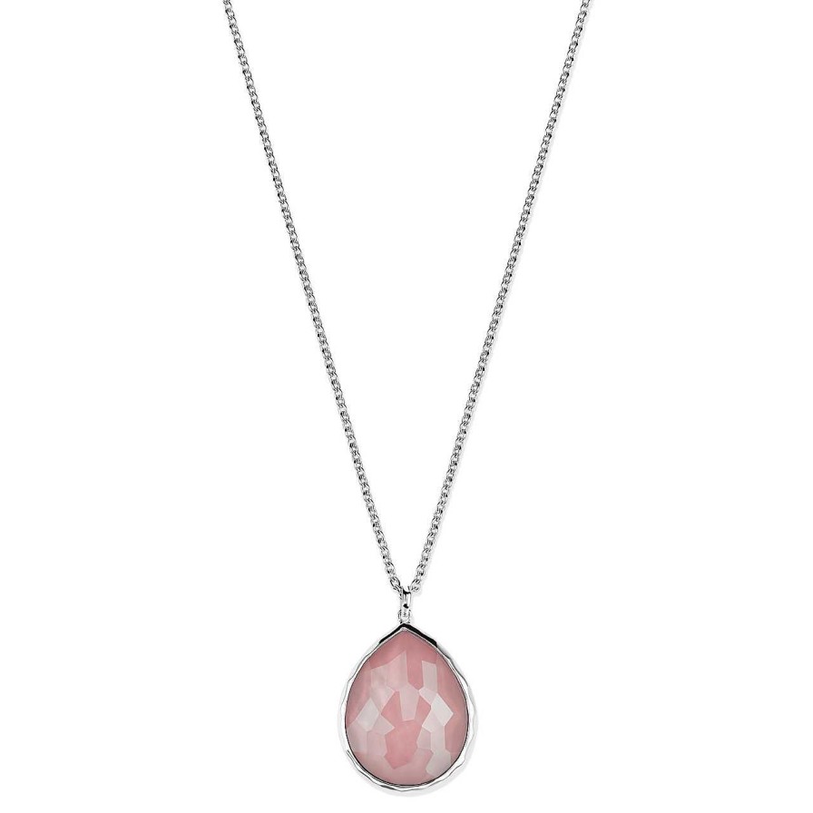 Necklaces & Pendants Ippolita | Ippolita Silver Rock Candy Rose Quartz Large Teardrop Necklace