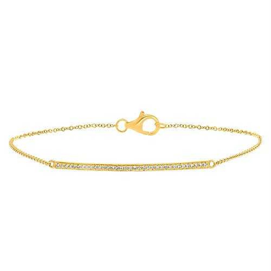 Bracelets & Bangles Bailey's Collections","Bailey's Goldmark Collection | Goldmark Collection Diamond Bar Bracelet In 14K Yellow Gold