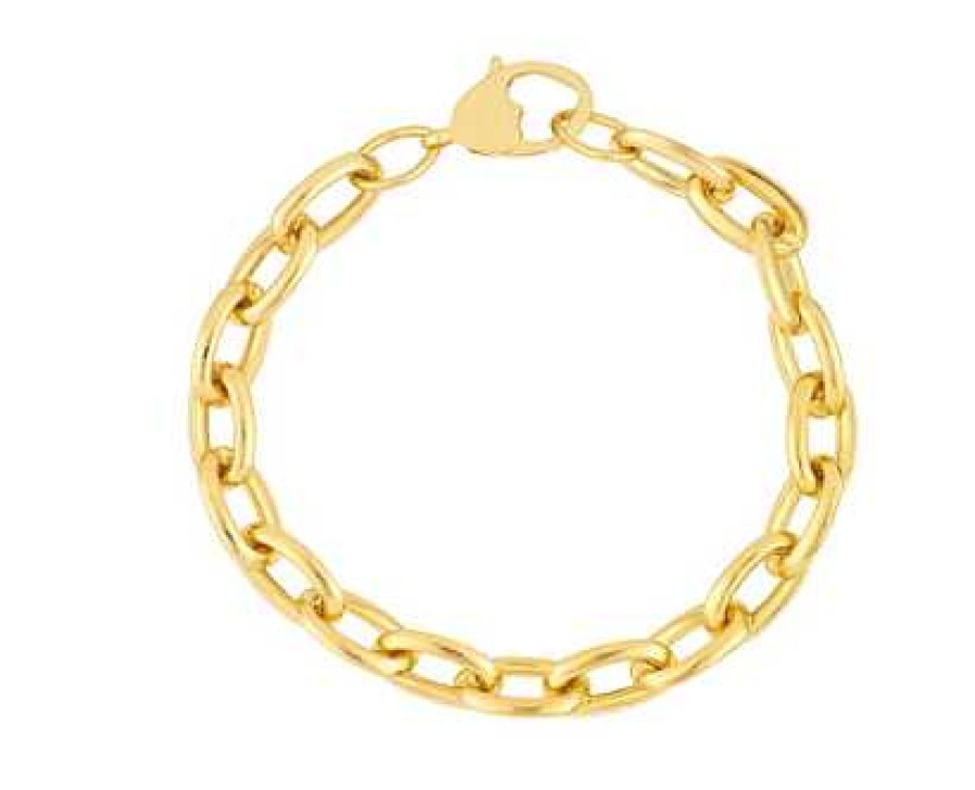 Bracelets & Bangles Bailey's | 14K Gold 3.80Mm Textured Forzentina Bracelet