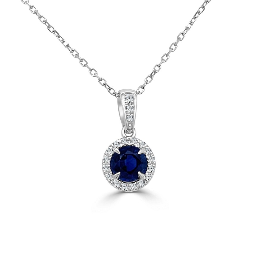 Necklaces & Pendants Bailey's | September Birthstone Diamond Halo Pendant Necklace