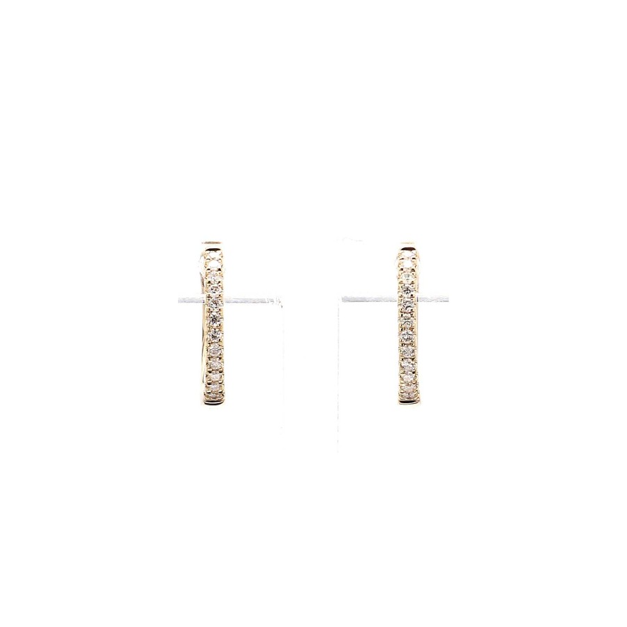 Earrings Bailey's Fine Jewelry | 0.19Ct Diamond Huggie Hoop Earrings