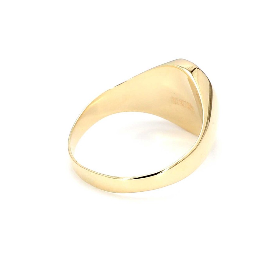 Fashion Rings Bailey's Fine Jewelry | Matte Oval Signet Ring In 14K Yellow Gold