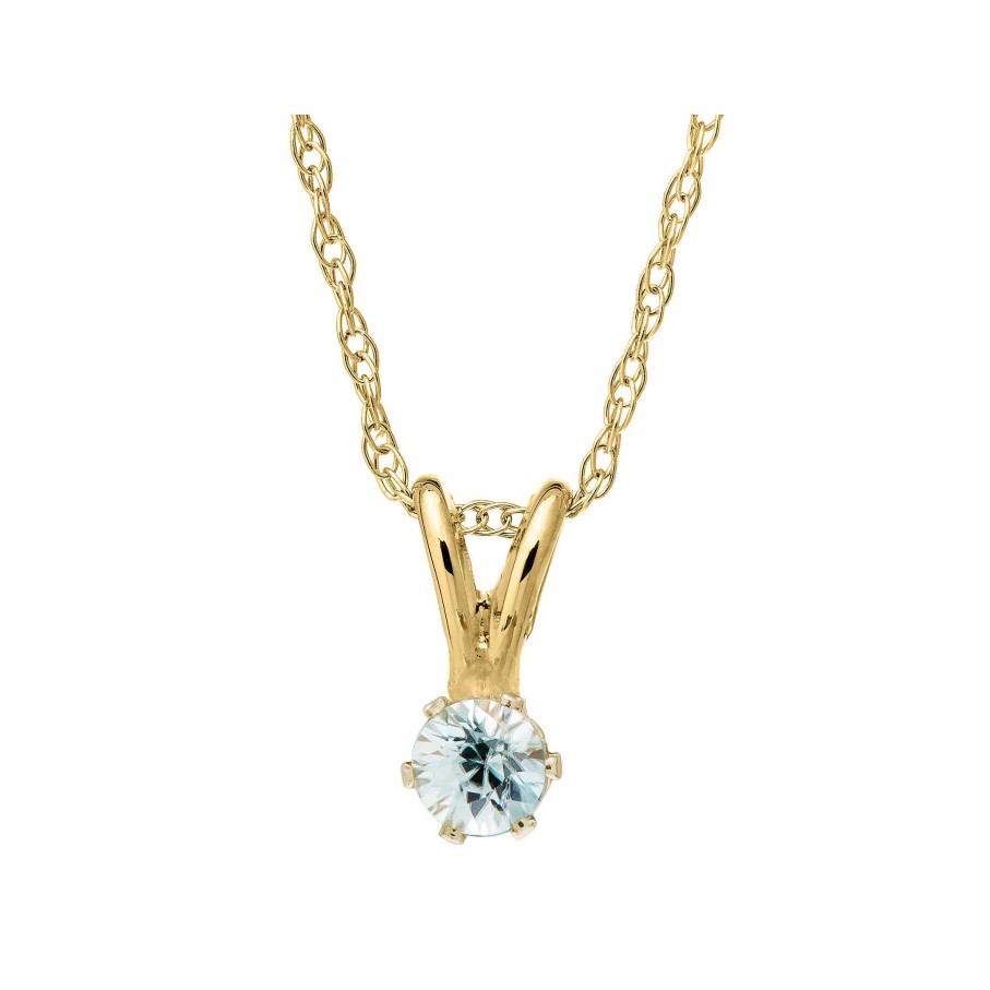 Necklaces & Pendants Bailey's Fine Jewelry | Bailey'S Children'S Collection December Birthstone Blue Zircon Pendant Necklace