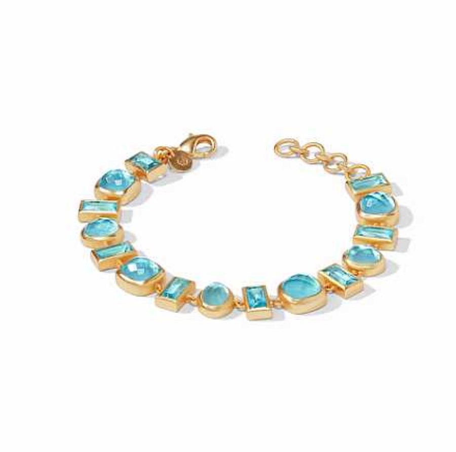 Bracelets & Bangles Julie Vos | Julie Vos Antonia Tennis Bracelet Iridescent Bahamian Blue