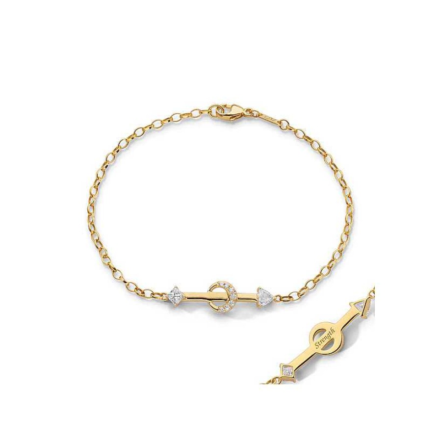 Bracelets & Bangles Monica Rich | Monica Rich Kosann "Strength" Arrow And Diamond Petite Posey Bracelet