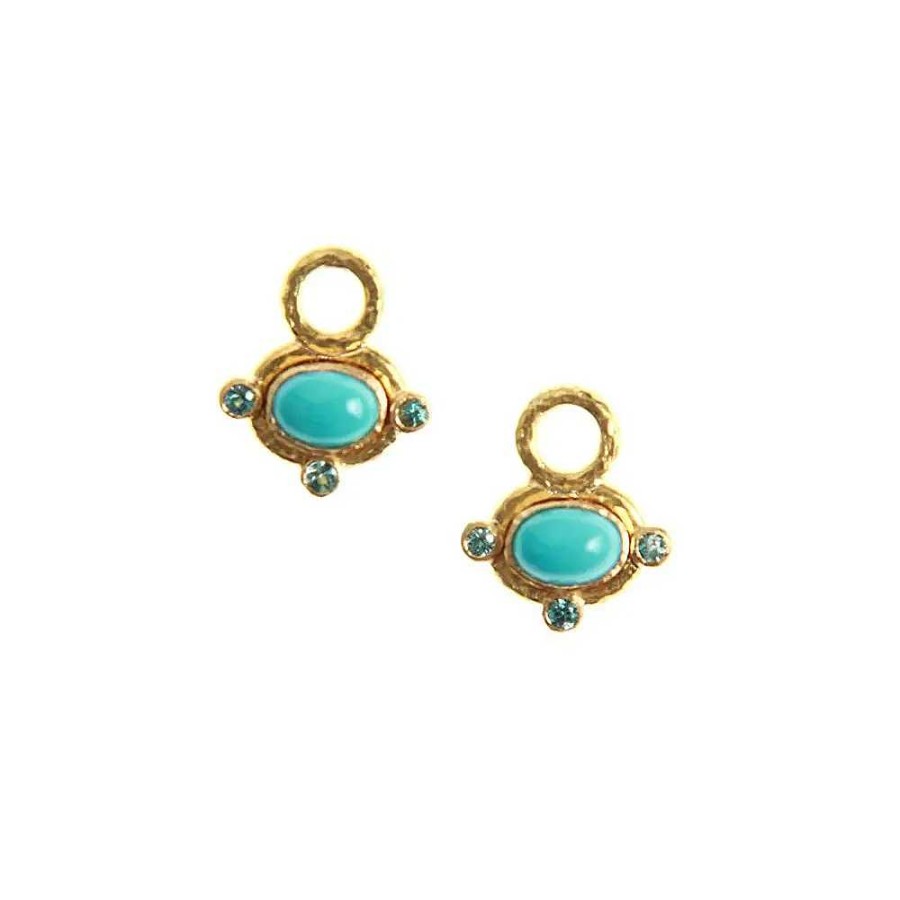 Earrings Elizabeth Locke | Elizabeth Locke Sleeping Beauty Turquoise Earring Pendant Charms