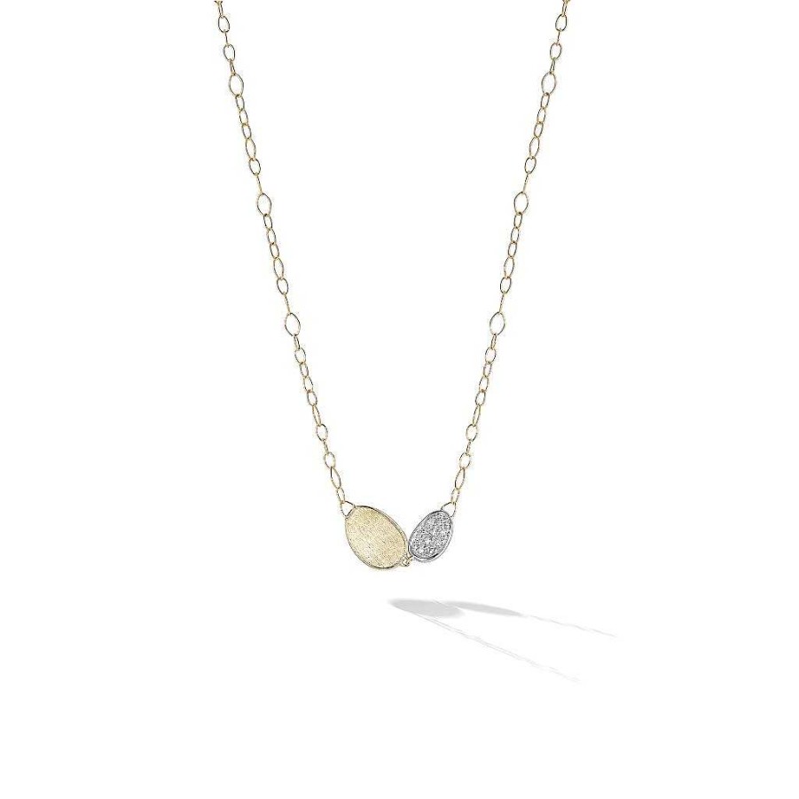 Necklaces & Pendants Marco Bicego | Marco Bicego 18K Yellow Gold Petite Double Leaf Necklace