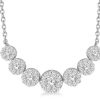 Necklaces & Pendants Bailey's Fine Jewelry | 3/4Ctw Graduated Diamond Necklace In 14K White Gold