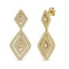 Earrings Roberto Coin | Roberto Coin 18Kt Yellow Gold Diamante Diamond Stud Earrings