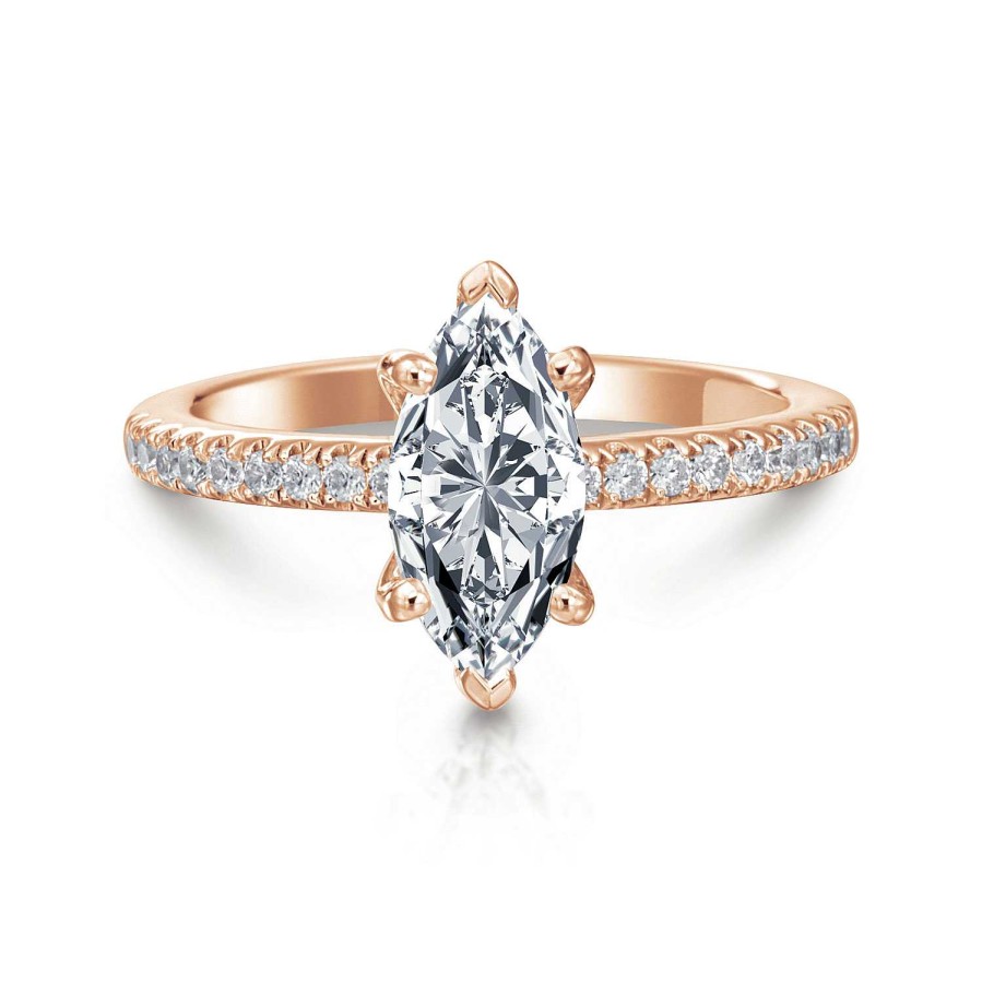 Engagement Rings Bailey's Fine Jewelry | Ann Marquise Pave Engagement Ring