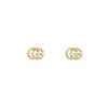 Earrings Gucci | Gucci Gg Running Scalloped 18K Yellow Gold Logo Earrings