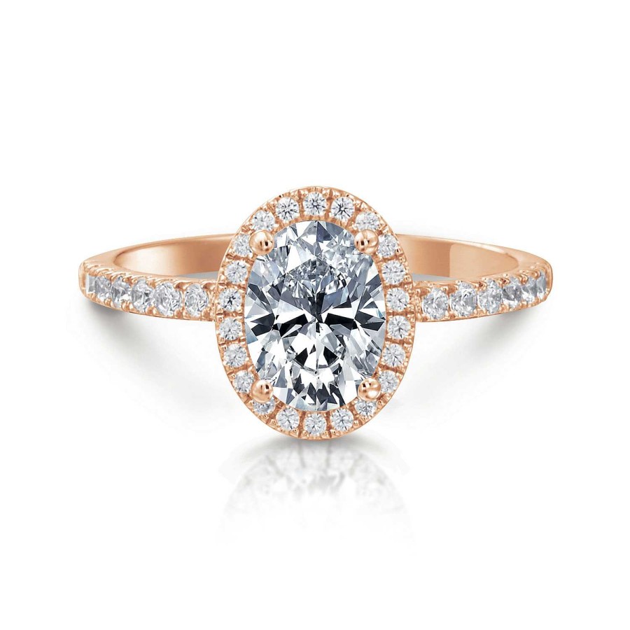 Engagement Rings Bailey's Fine Jewelry | Daisy Oval Halo Engagement Ring