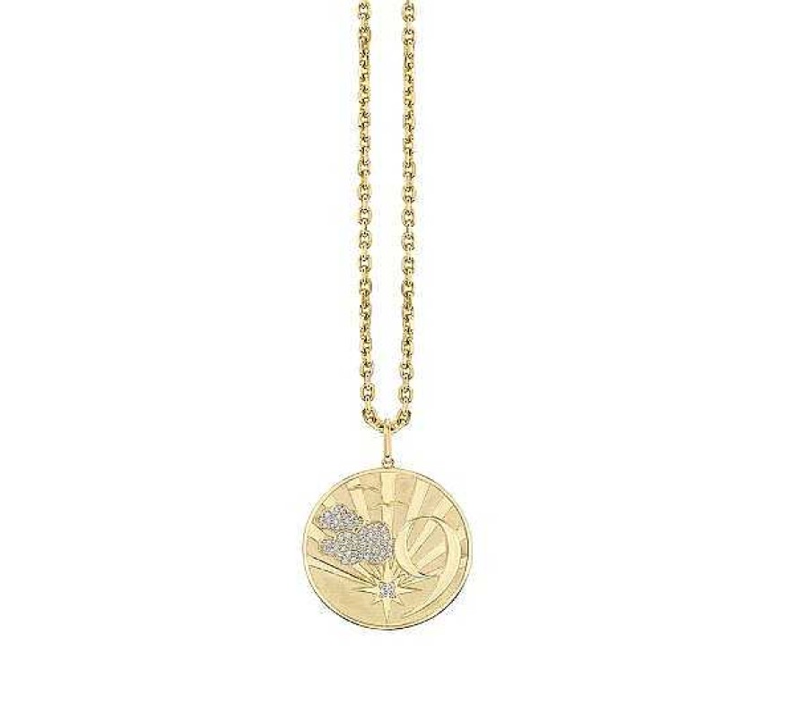 Necklaces & Pendants Sydney Evan | Sydney Evan Cloud Nine Coin Necklace