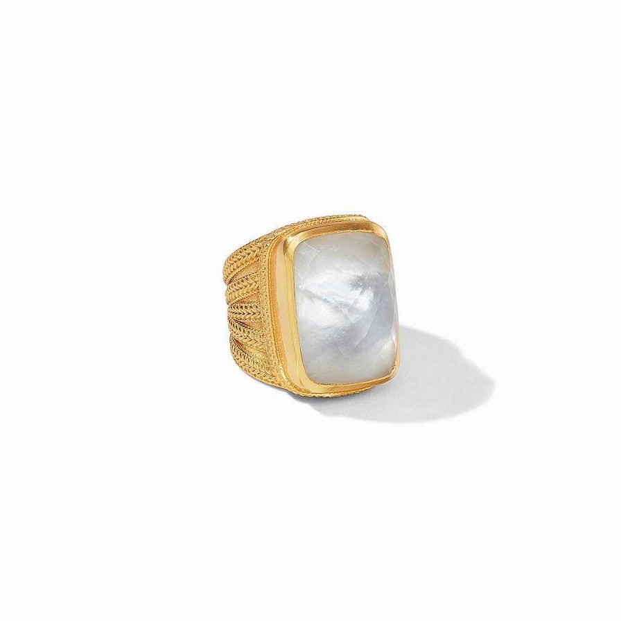 Fashion Rings Julie Vos | Julie Vos Windsor Statement Ring In Iridescent Clear Crystal