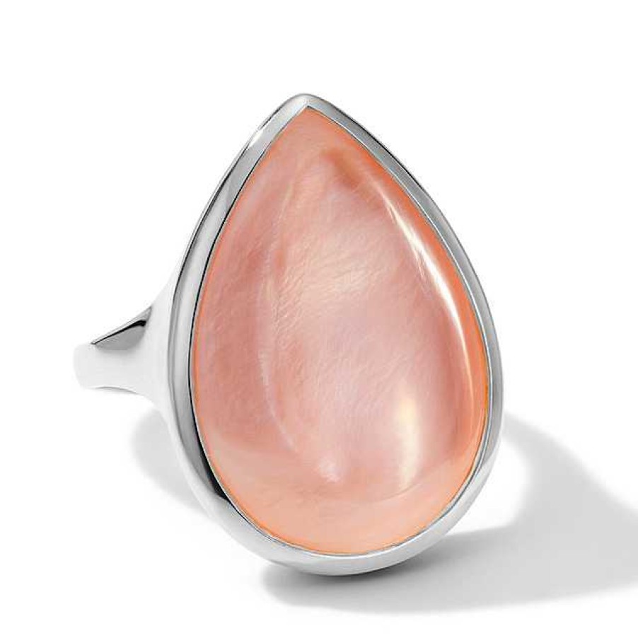 Fashion Rings Ippolita | Ippolita Silver Rock Candy Pink Shell Sculptured Teardrop Ring