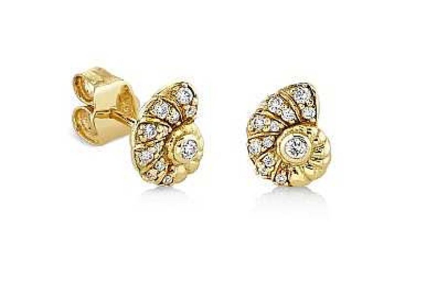 Earrings Sydney Evan | Sydney Evan Nautilus Shell Stud