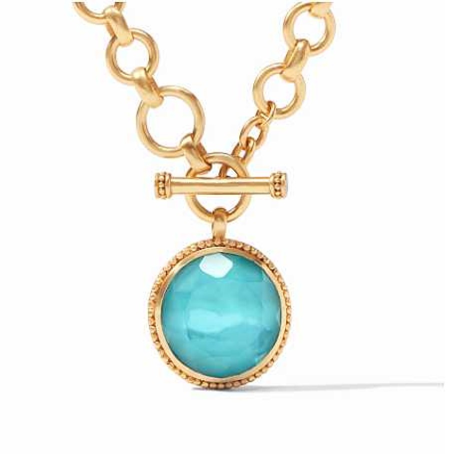 Necklaces & Pendants Julie Vos | Julie Vos Flora Statement Necklace In Iridescent Bahamian Blue