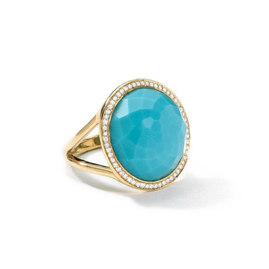 Fashion Rings Ippolita | Ippolita Yellow Gold Lollipop Ring In Turquoise