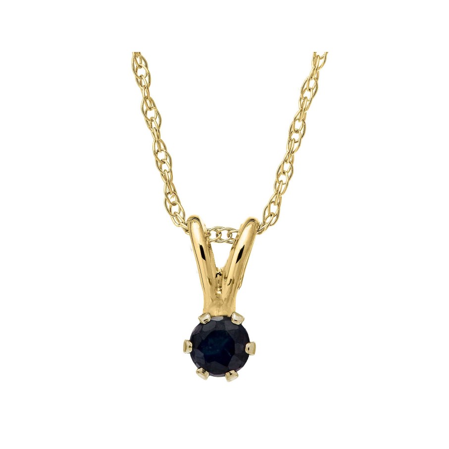 Necklaces & Pendants Bailey's Fine Jewelry | Bailey'S Children'S Collection September Birthstone Sapphire Pendant Necklace