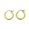 Earrings Elizabeth Locke | Elizabeth Locke Hammered Big Baby Hoop Earrings In 19Kt Yellow Gold