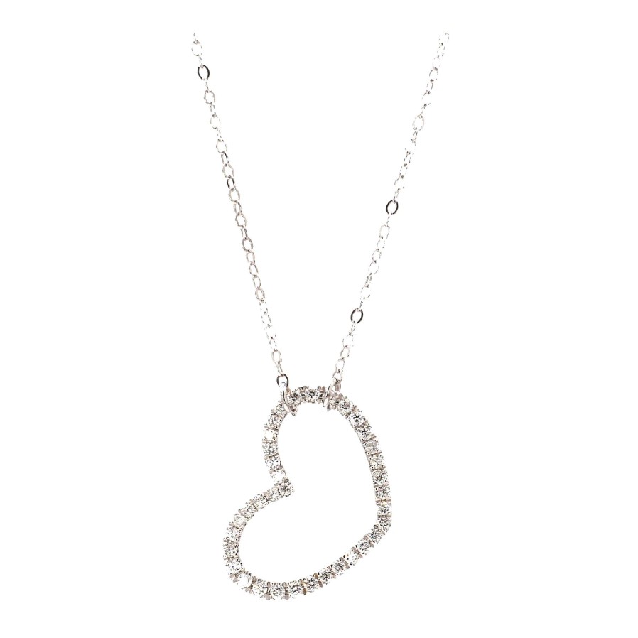 Necklaces & Pendants Bailey's Fine Jewelry | Open Diamond Heart Pendant